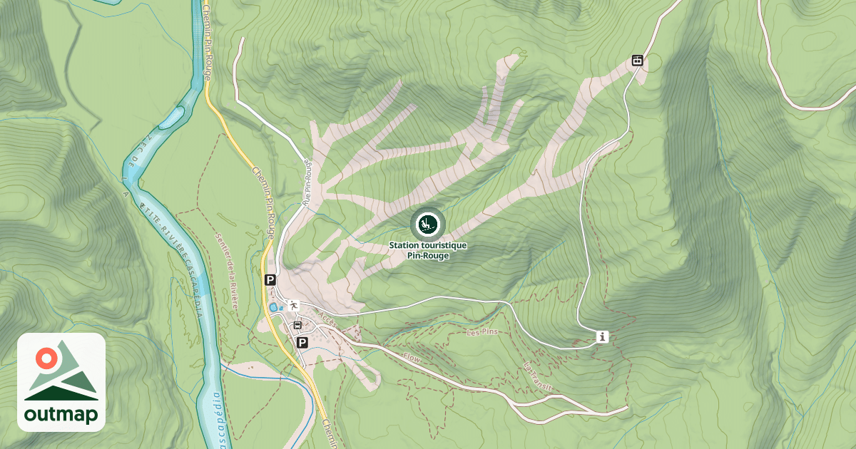 Map of Station touristique Pin-Rouge