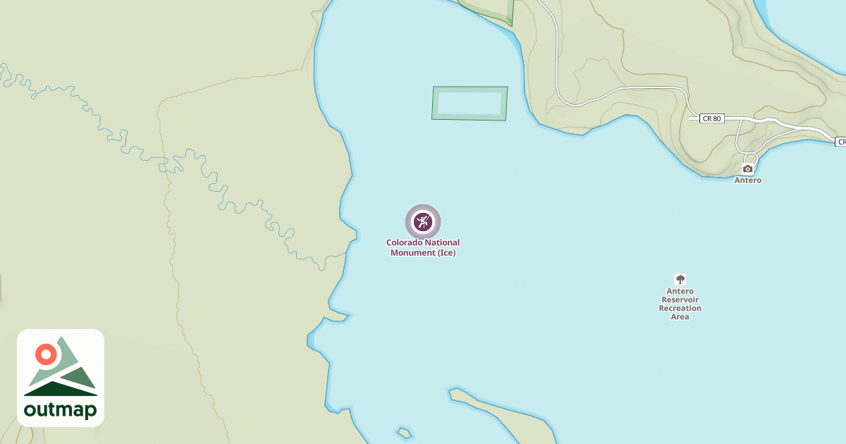 Map of Colorado National Monument (Ice)