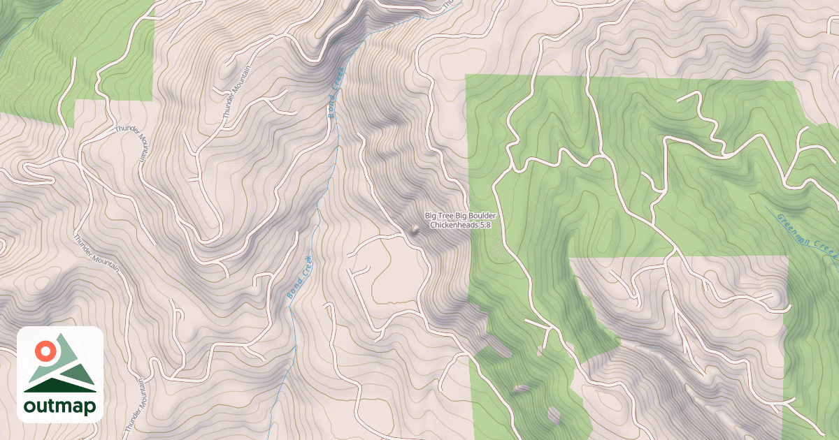 Map of Big Tree Big Boulder Chickenheads