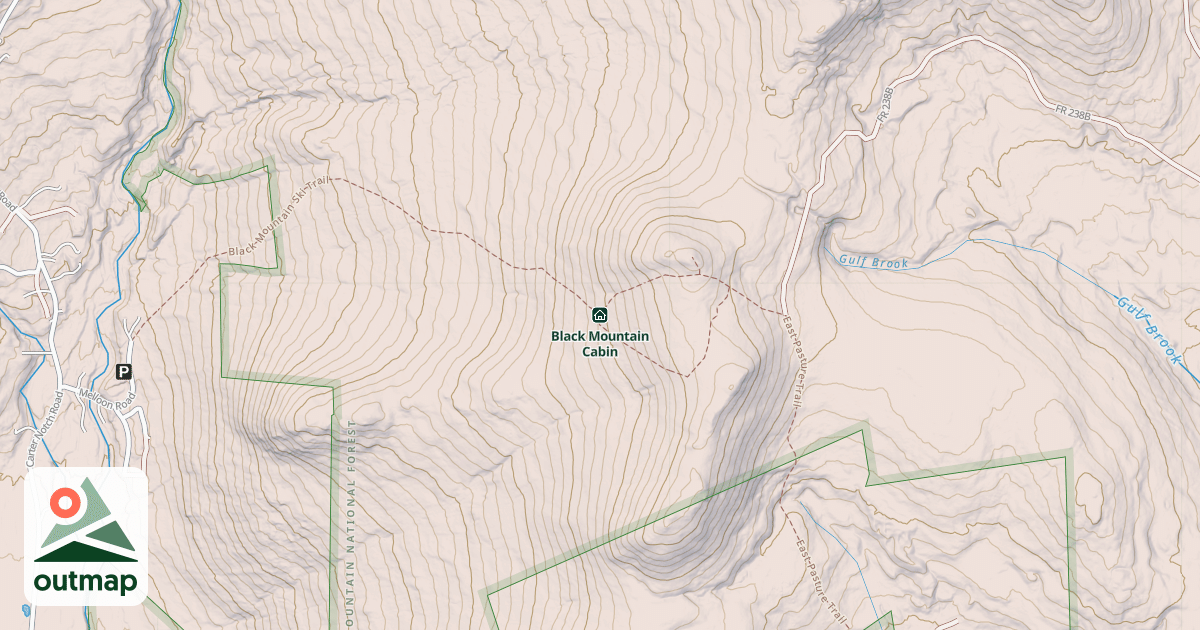 Map of Black Mountain Cabin