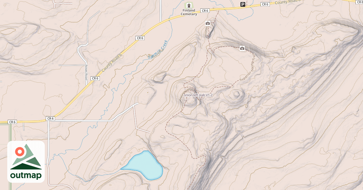 Map of onion left slab