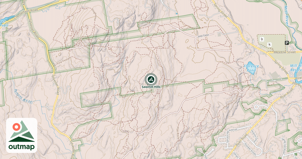 Map of Sawmill Hills
