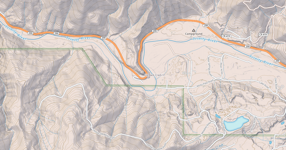Map preview of Lie Back Crack