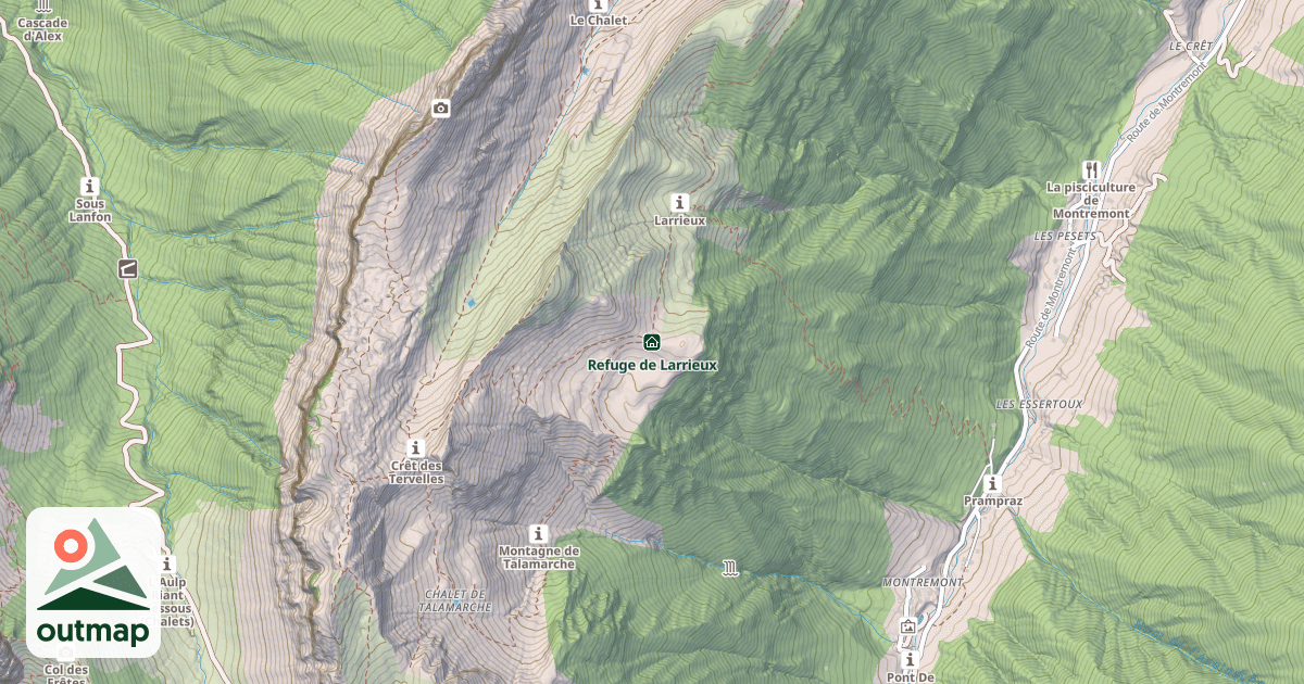 Map of Refuge de Larrieux