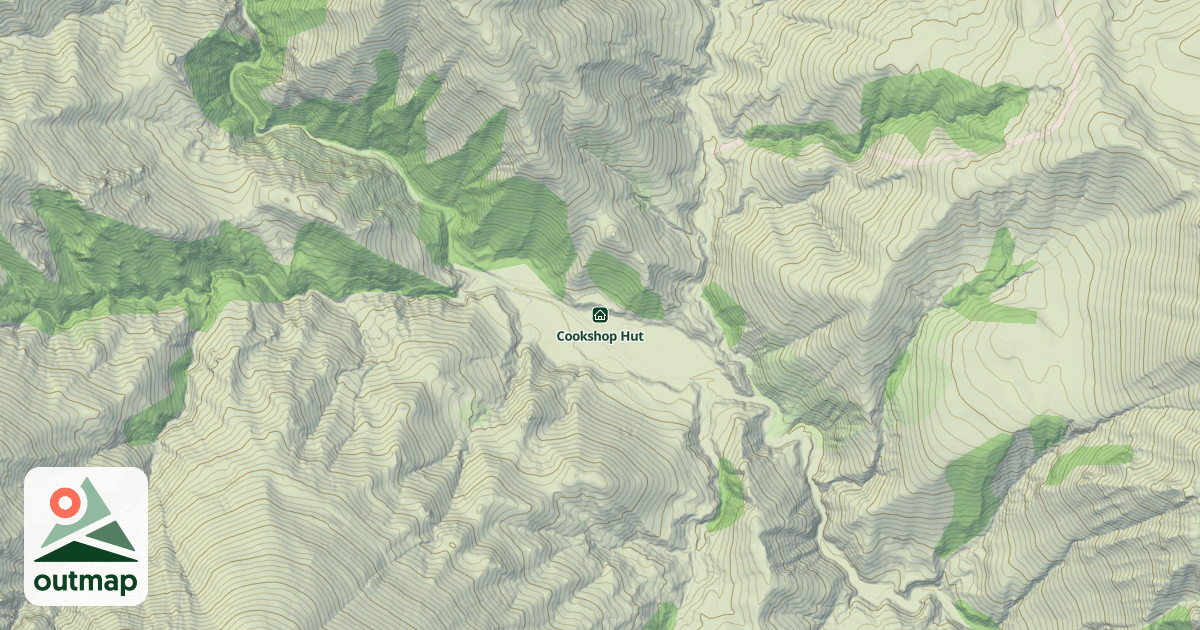 Map of Cookshop Hut