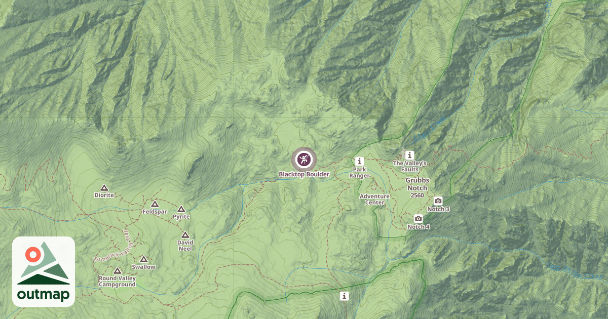 Map of Blacktop Boulder