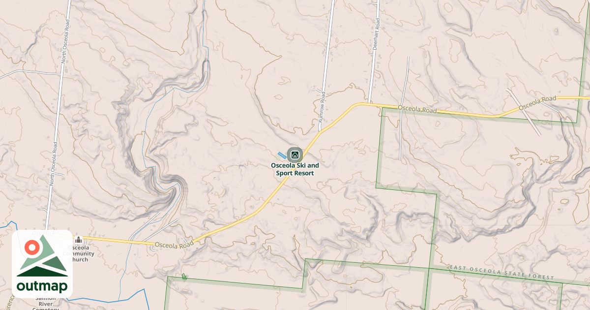 Map of Osceola Ski and Sport Resort