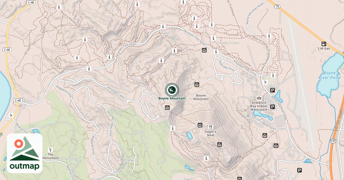 Map of Boyne Mountain