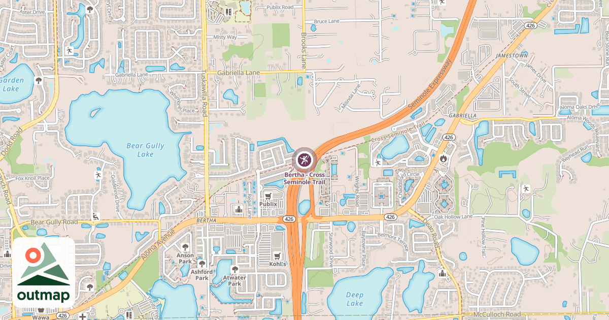 Map of Bertha - Cross Seminole Trail