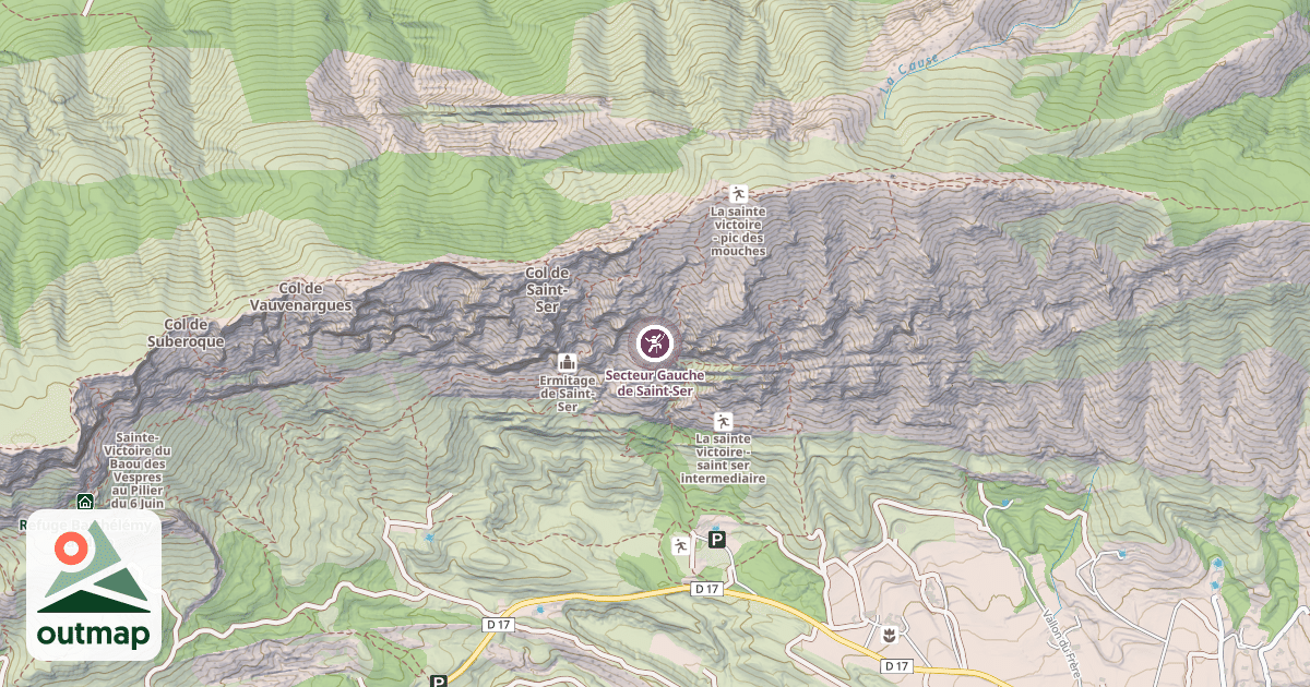 Map of Secteur Gauche de Saint-Ser