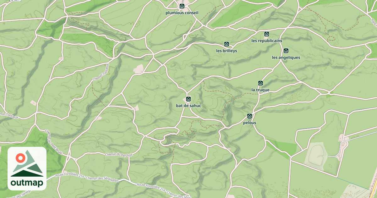 Map of bat de sahuc