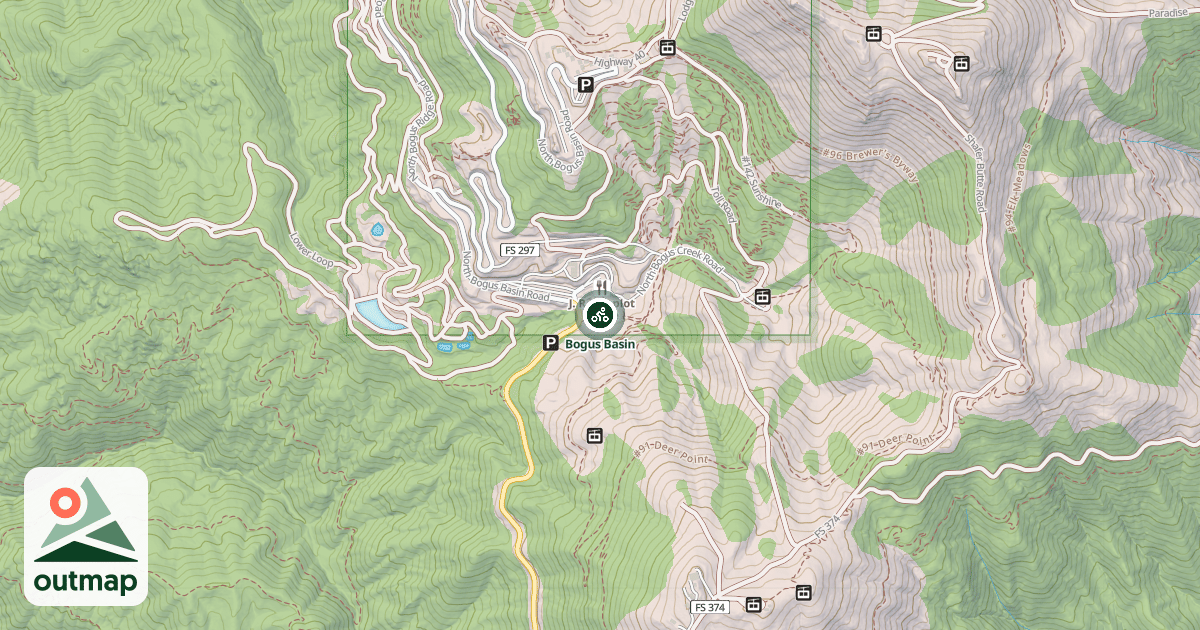 Map of Bogus Basin