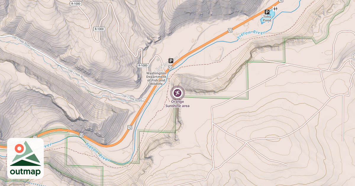 Map of Orange Sunshine area