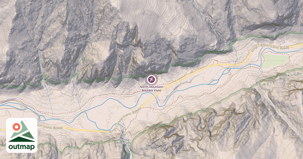 Map of North Mountain Boulder Field