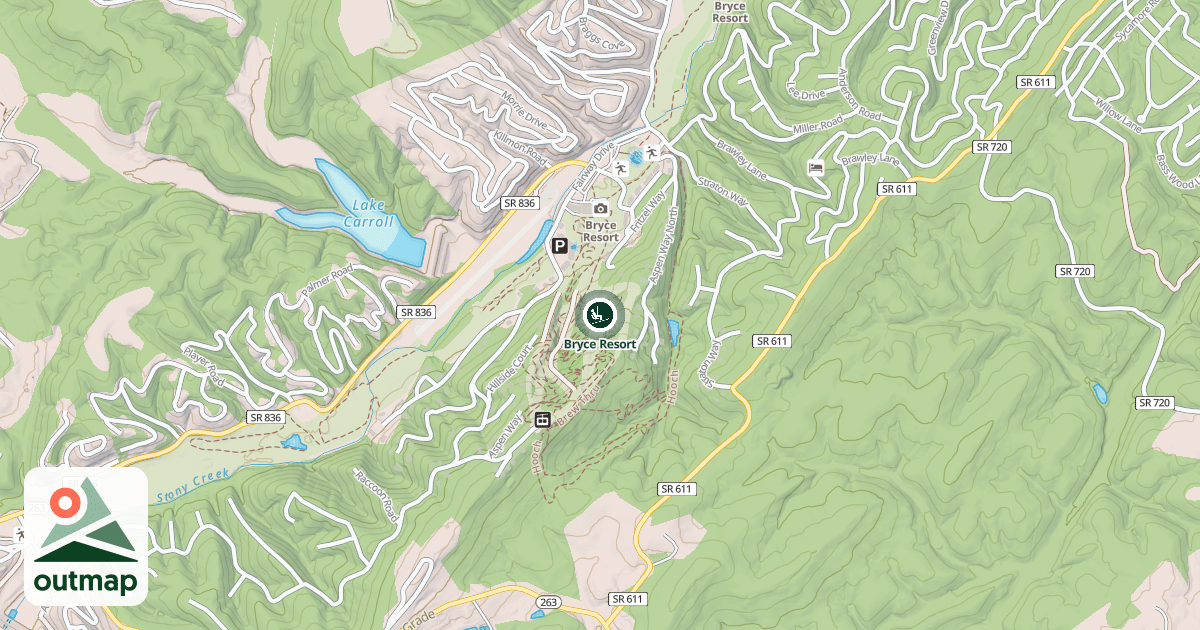 Map of Bryce Resort