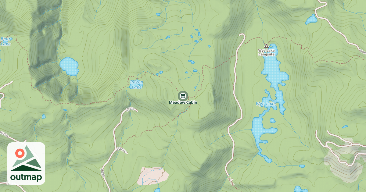 Map of Meadow Cabin