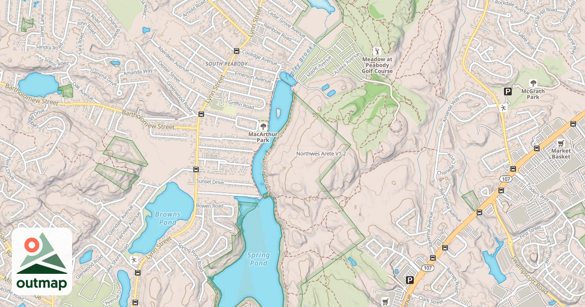 Map of Northwes Arete