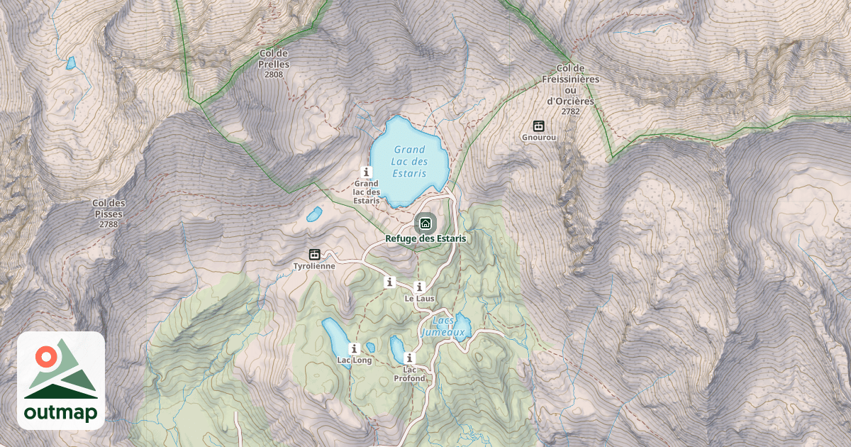 Map of Refuge des Estaris