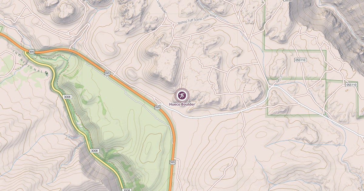 Map preview of Hueco Boulder