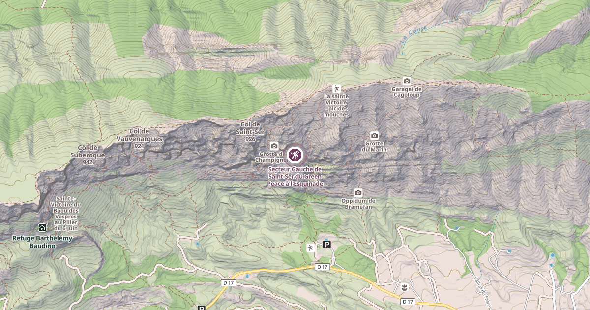 Map preview of Secteur Gauche de Saint-Ser du Green Peace à l'Esquinade