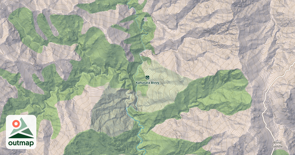 Map of Kahutara Bivvy
