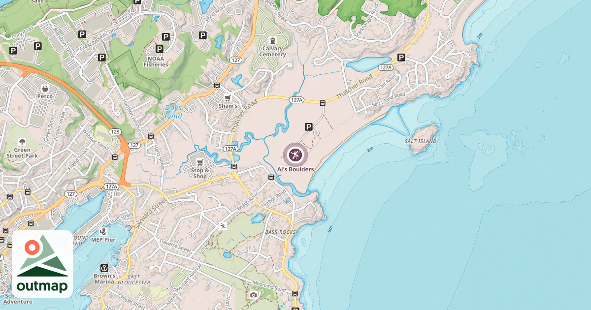Map of Al's Boulders