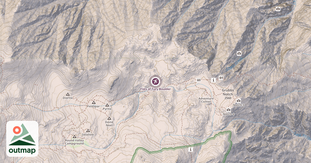 Map of Fists of Fury Boulder