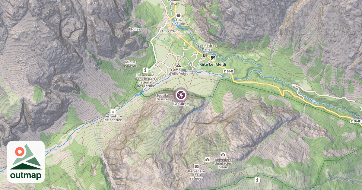 Map of La Gorge