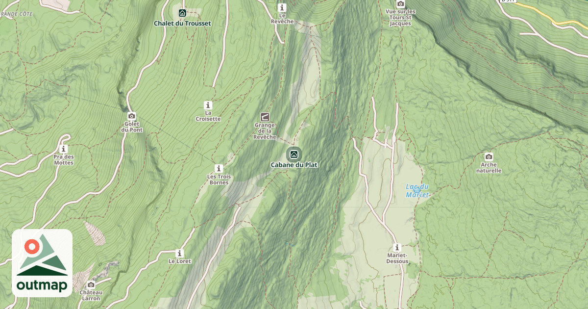 Map of Cabane du Plat