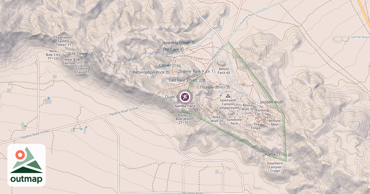 Map of Gorilla Face