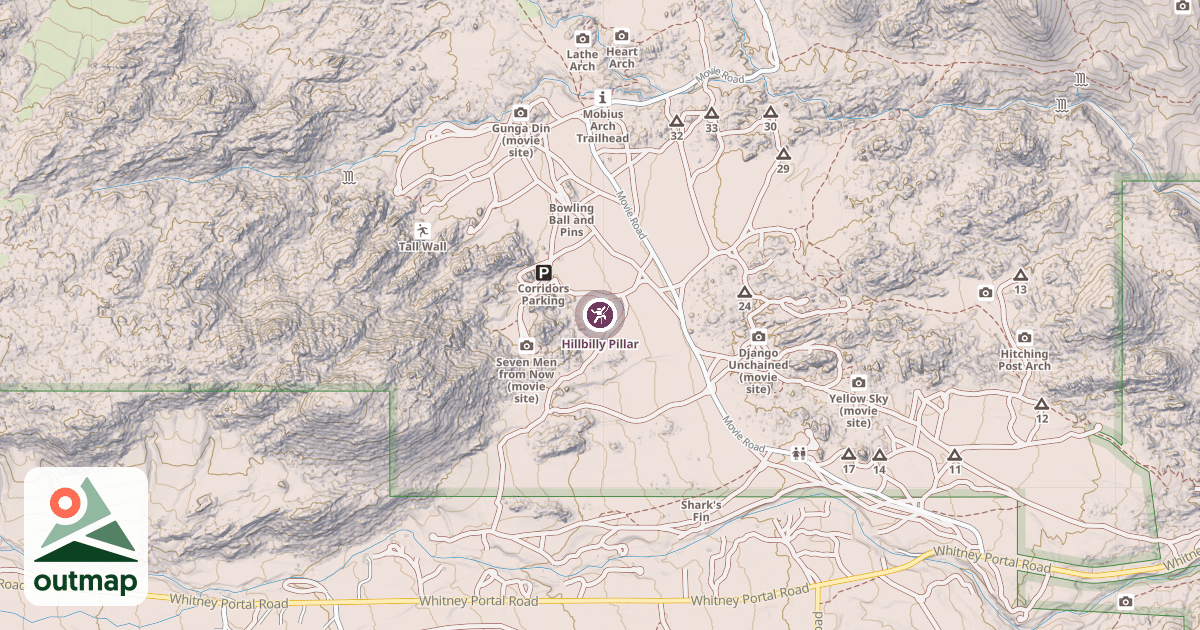 Map of Hillbilly Pillar