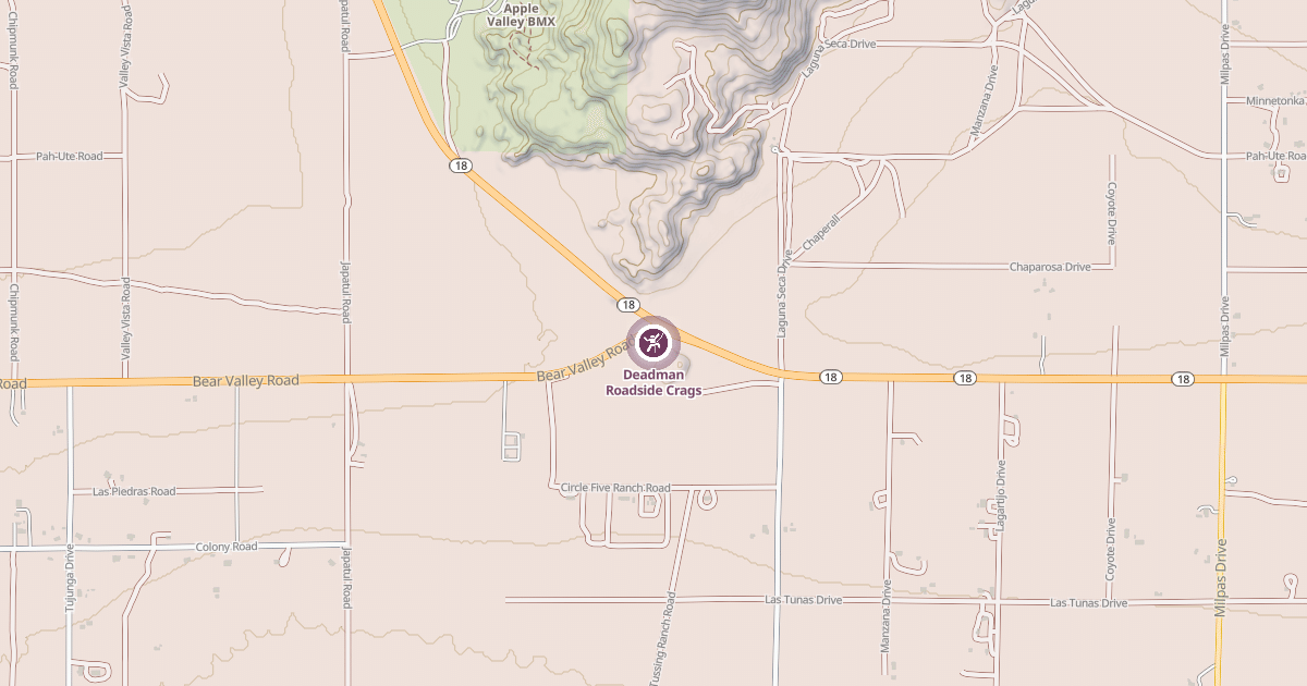 Map preview of Deadman Roadside Crags