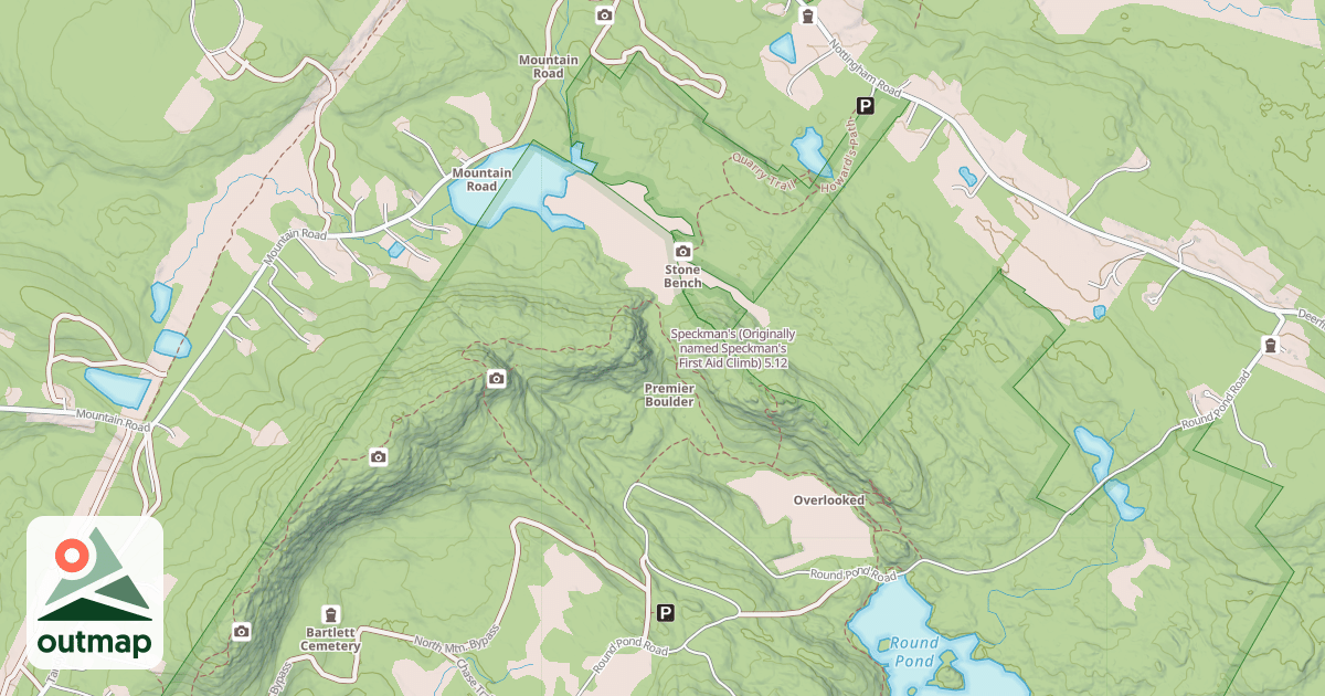 Map of Speckman's (Originally named Speckman's First Aid Climb)