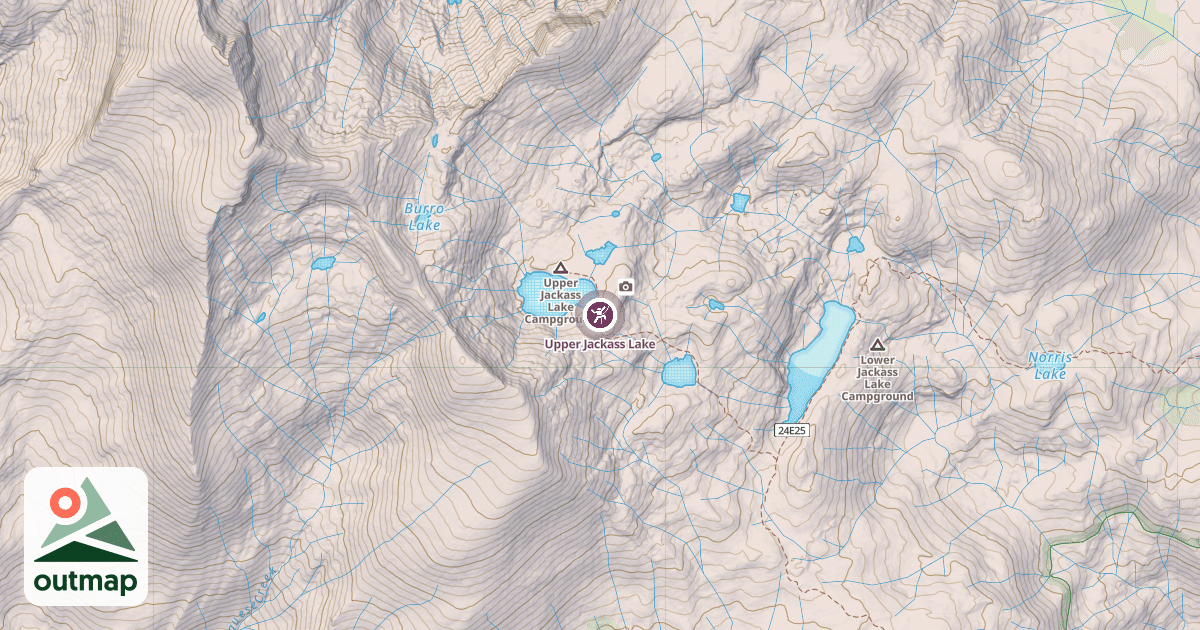 Map of Upper Jackass Lake