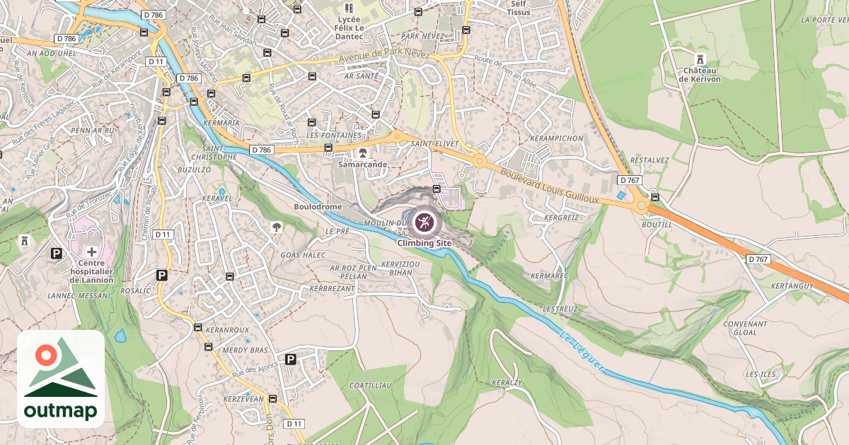 Map of Climbing Site