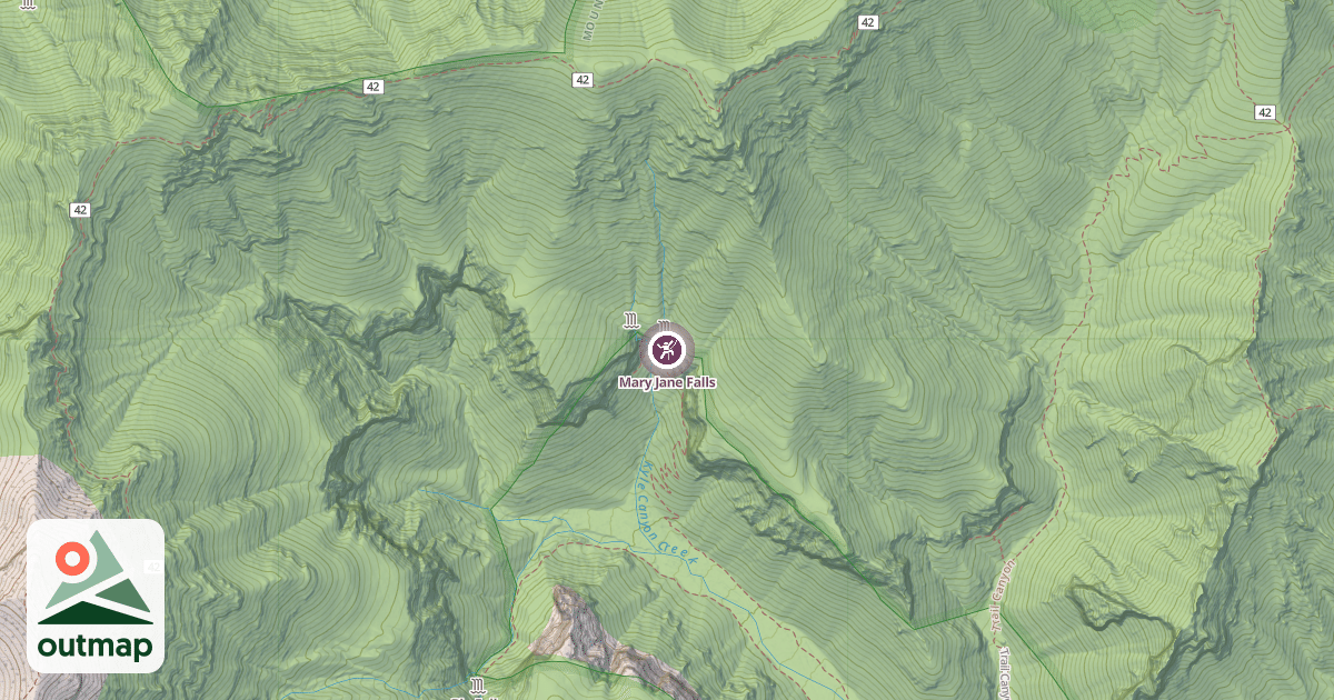 Map of Mary Jane Falls