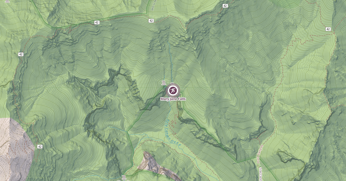 Map preview of Mary Jane Falls