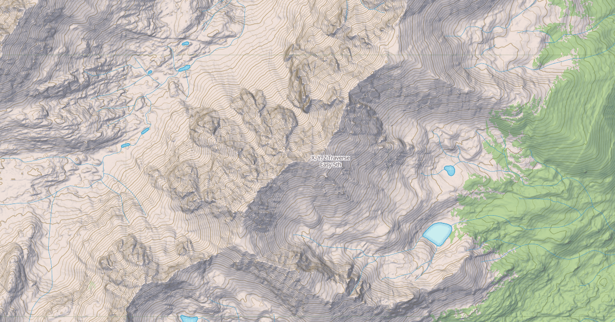Map preview of X, Y, Z Traverse
