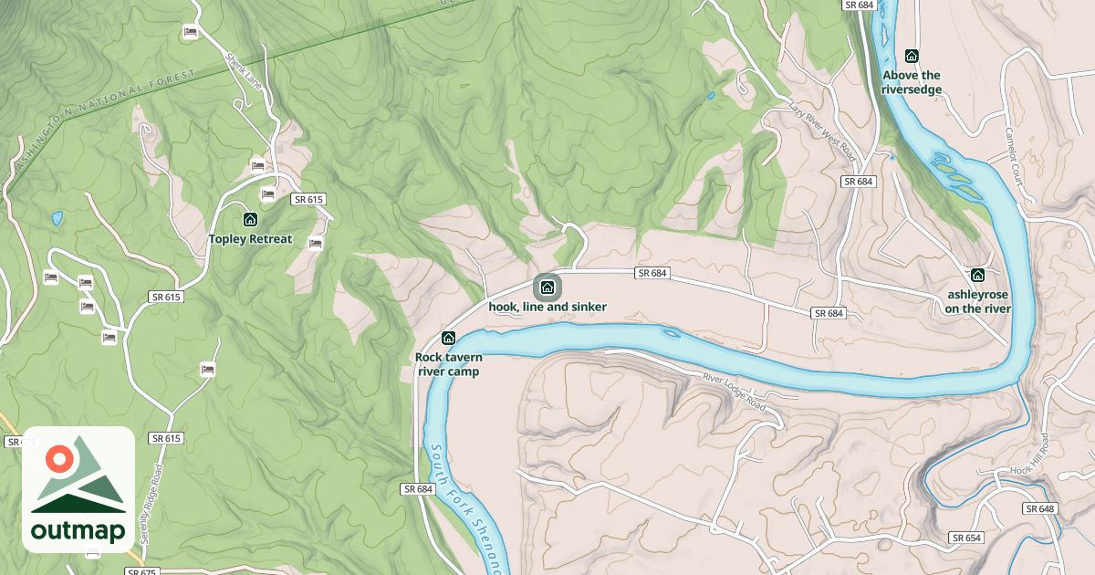 Map of hook, line and sinker
