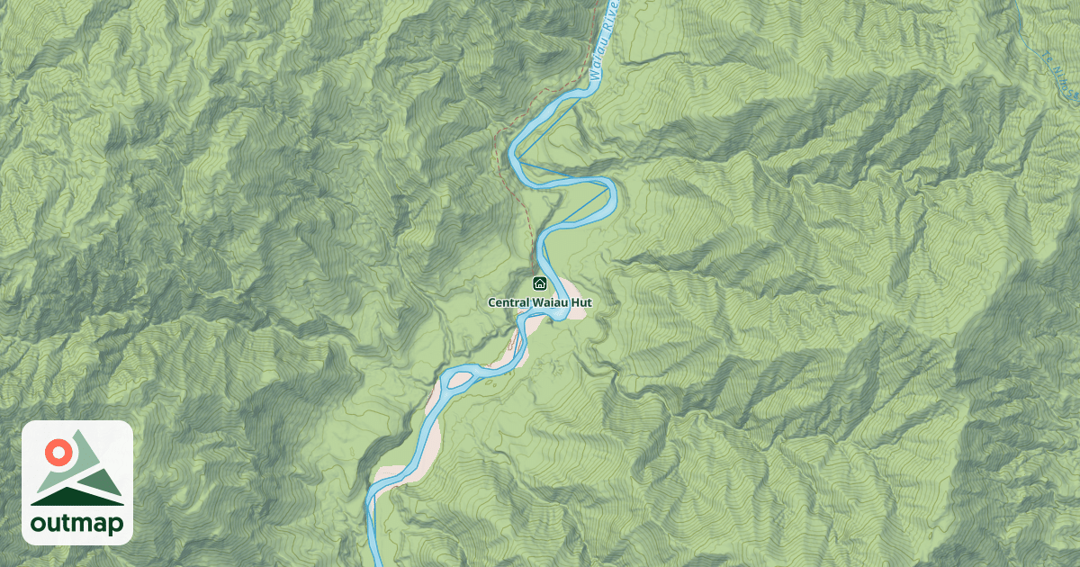 Map of Central Waiau Hut