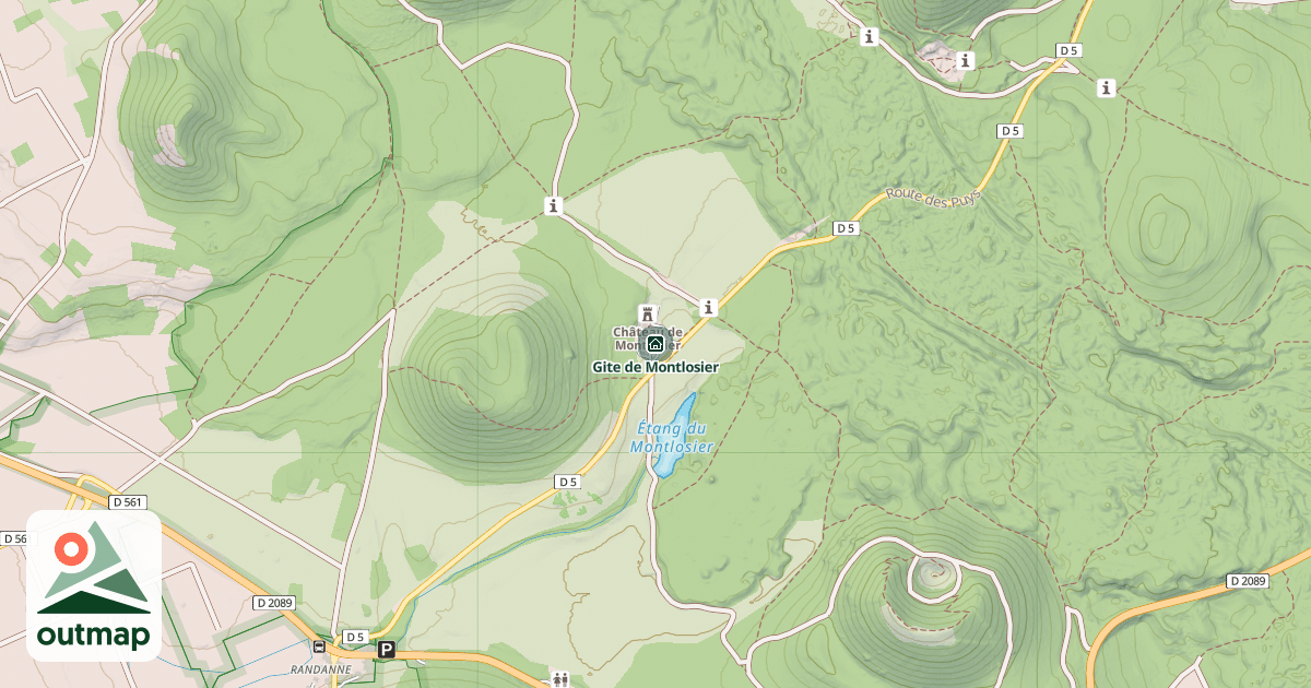 Map of Gite de Montlosier