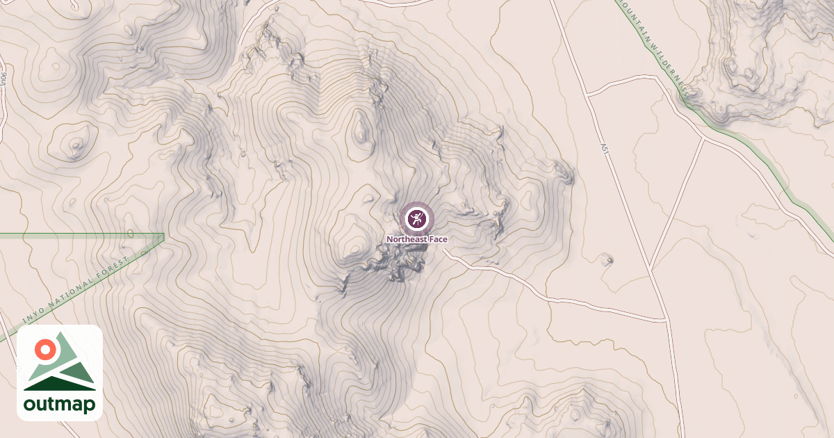 Map of Northeast Face