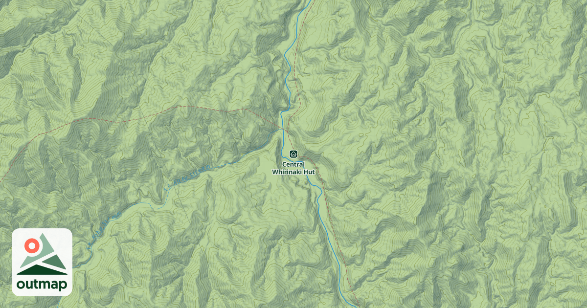 Map of Central Whirinaki Hut