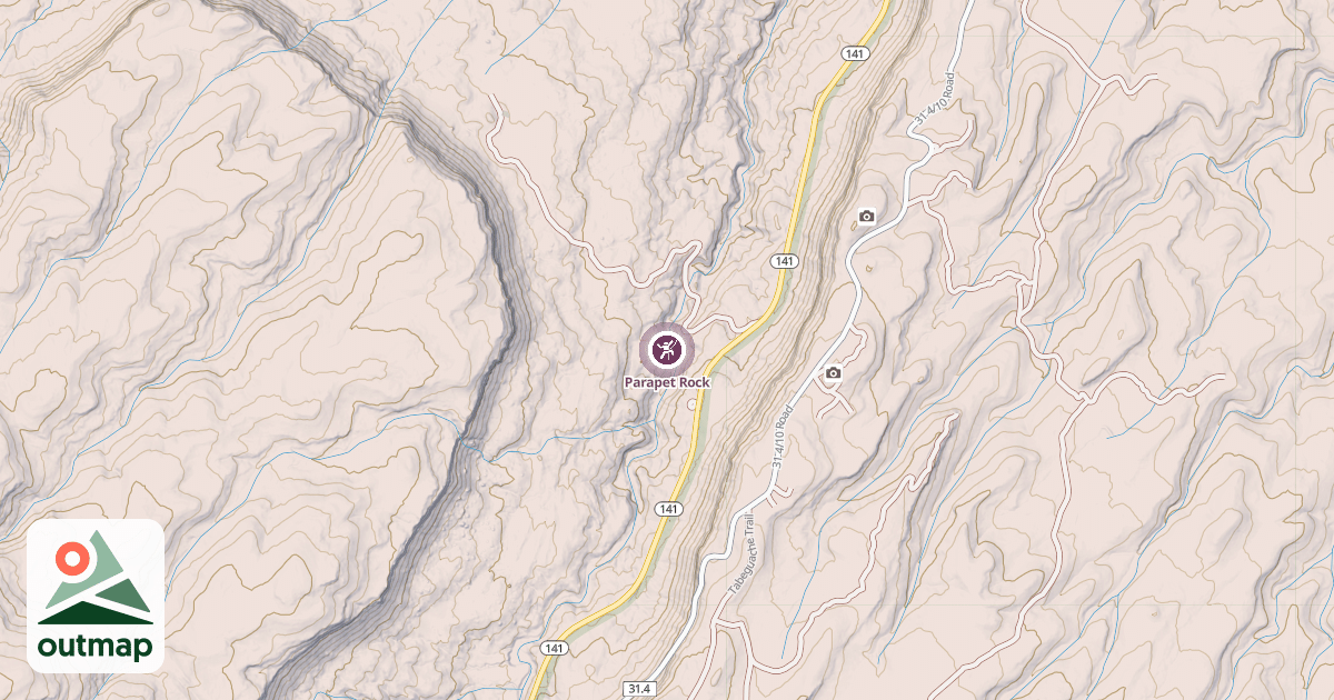 Map of Parapet Rock