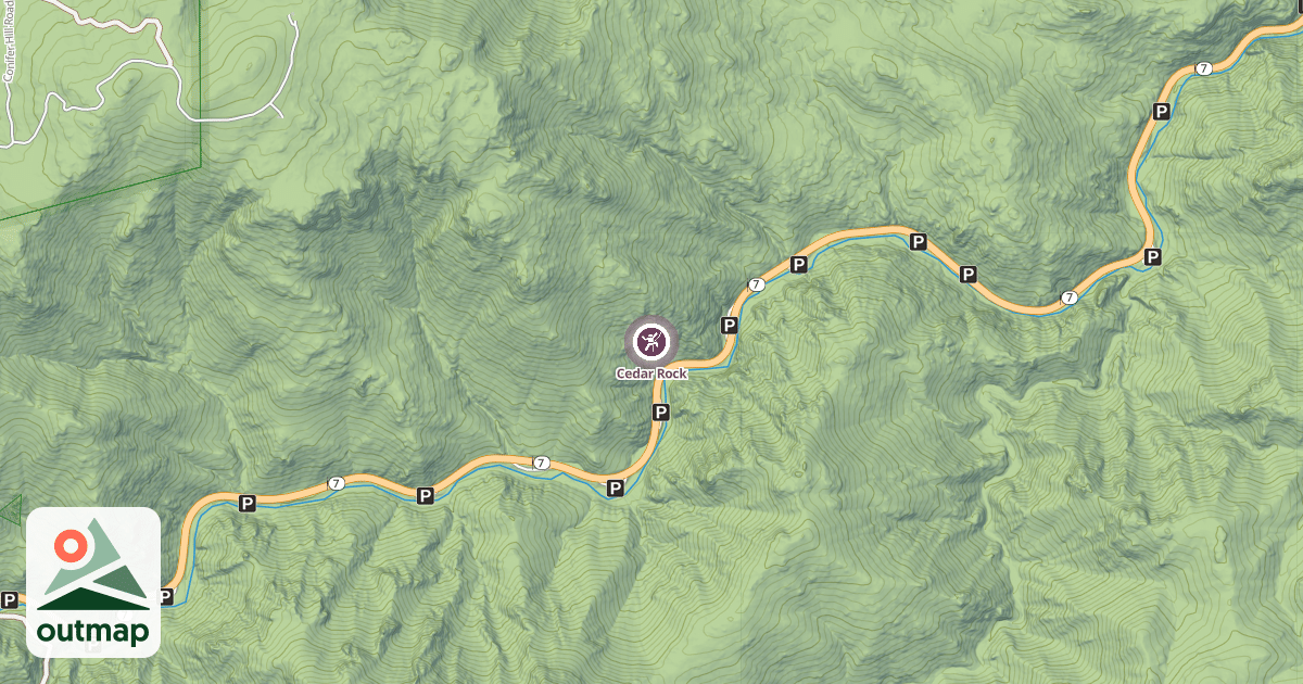 Map of Cedar Rock