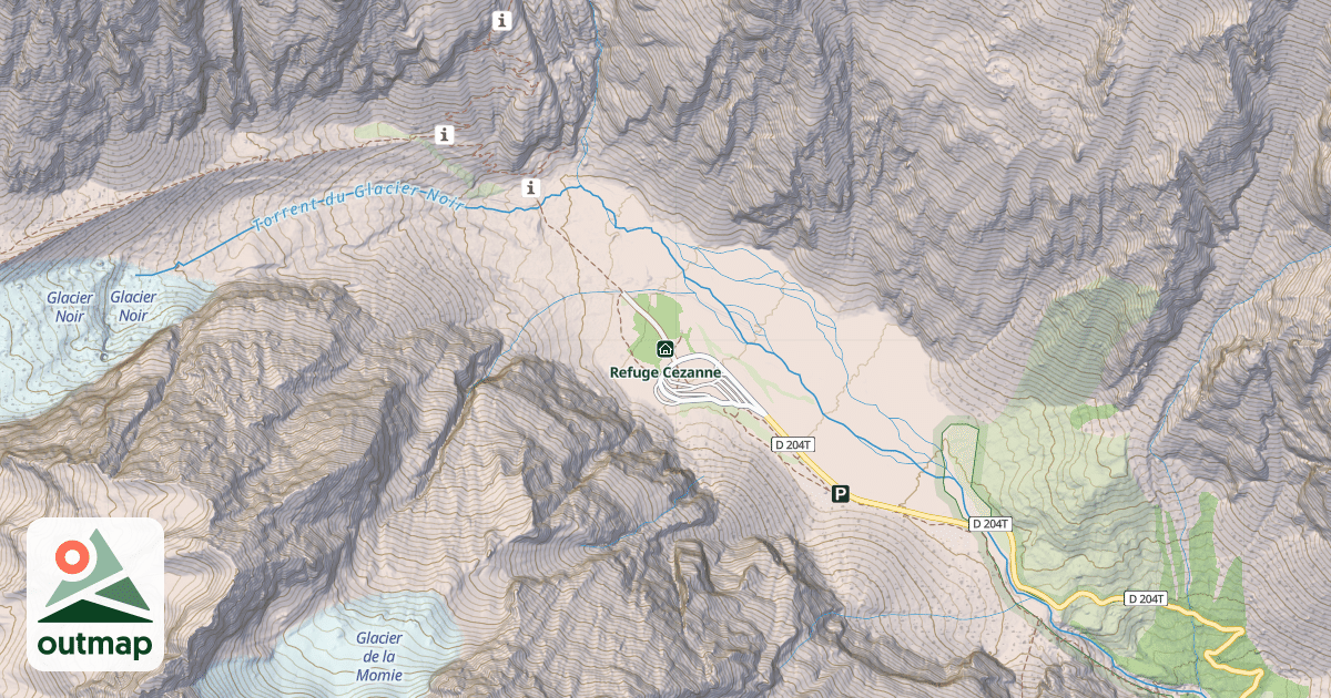 Map of Refuge Cezanne