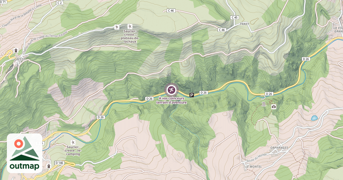 Map of À vos coinceurs terrain d'aventure