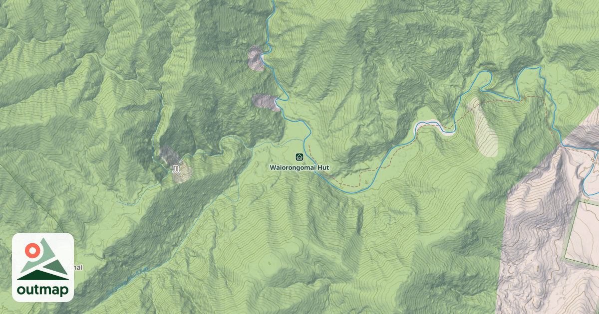 Map of Waiorongomai Hut