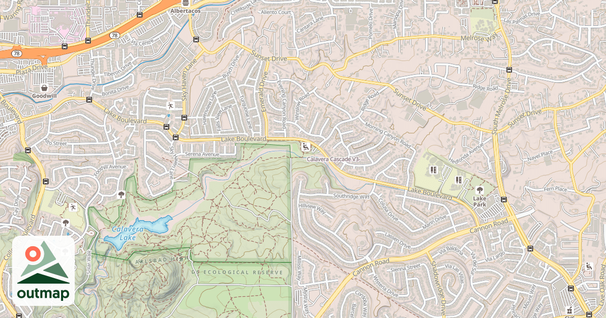 Map of Calavera Cascade