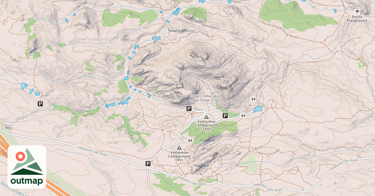 Map of Friday's Follies aka Water Streak